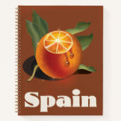 Spaanse oranje reisposter notitieboek (Voorkant)