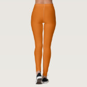 Spaanse Oranje vaste kleur Leggings (Achterkant)
