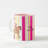 Spaanse Paard Stinkdier Streep Roze Mok (Voorkant links)