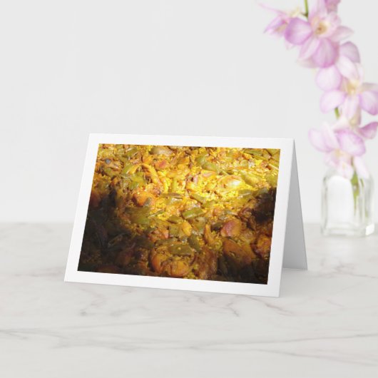 Spaanse Paella cuisine, kippen en konijnen Kaart (Orchidee)