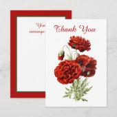  Spaanse papaverdank voor uw wenskaart (Voorkant / Achterkant)