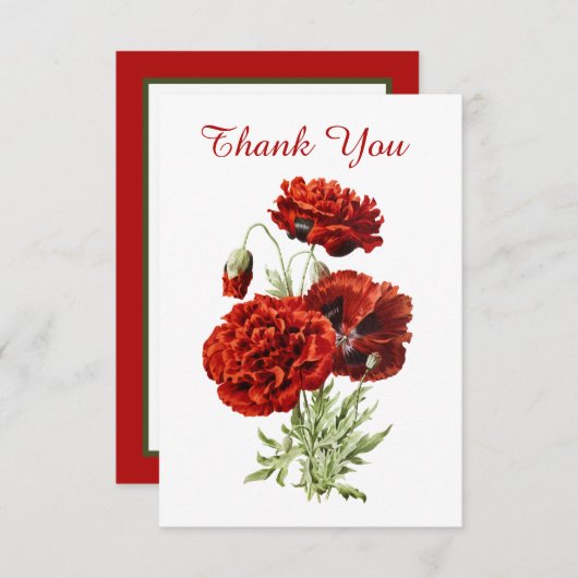  Spaanse papaverdank voor uw wenskaart (Voorkant / Achterkant)