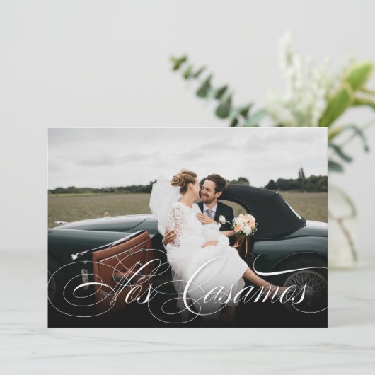 Spaanse Passen getrouwd nemen casados in verband m Aankondiging (Staand voorkant)