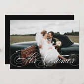 Spaanse Passen getrouwd nemen casados in verband m Aankondiging (Voorkant / Achterkant)