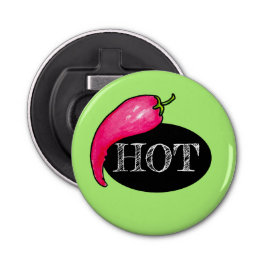 Spaanse peper button flesopener