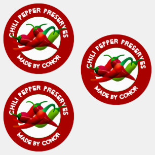 Spaanse peper conserven labels