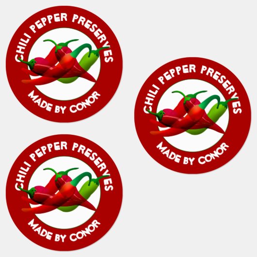 Spaanse peper conserven labels (Groep)