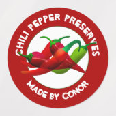 Spaanse peper conserven labels (Design 1)