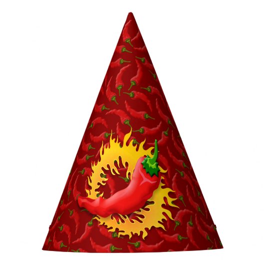 Spaanse peper met vlam feesthoedjes (Voorkant)