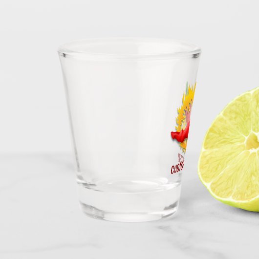 Spaanse peper met vlam shot glas (Links)