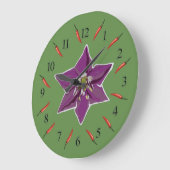 Spaanse peper, Peppers Blossom Wall Clock Grote Klok (Hoek)