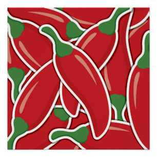 Spaanse peper poster