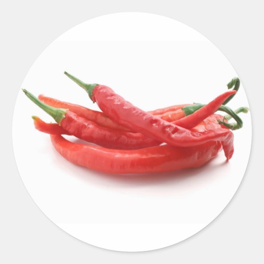 Spaanse peper ronde sticker (Voorkant)