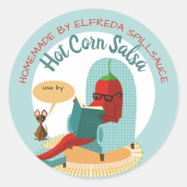 Spaanse peper salsa uit de keuken van de sticker