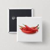 Spaanse peper vierkante button 5,1 cm (Voorkant /achterkant)