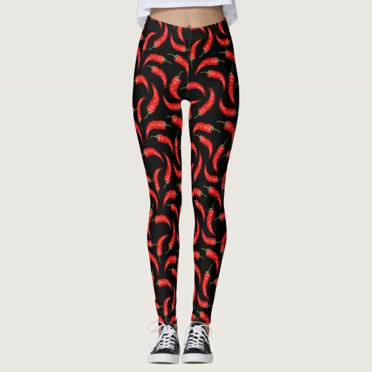 Spaanse peper, zwart leggings (Voorkant)