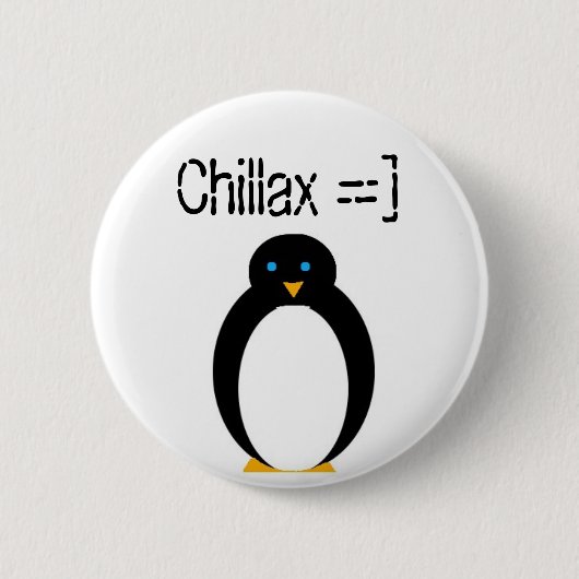 Spaanse pinguïn ronde button 5,7 cm (Voorkant)
