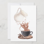 Spaanse pret koffie splash 45ste verjaardagsfeestj kaart (Achterkant)