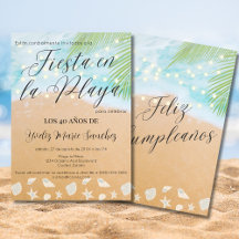 Spaanse pret strand zand kust 40ste verjaardagsfee