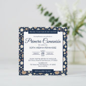 Spaanse Primera Communie Bloemen Eerste Communie Kaart (Staand voorkant)