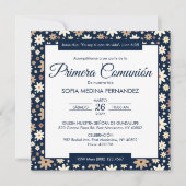 Spaanse Primera Communie Bloemen Eerste Communie Kaart (Voorkant)
