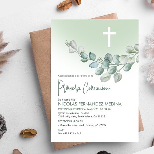 Spaanse Primera Communie Katholieke Eerste Communi Kaart