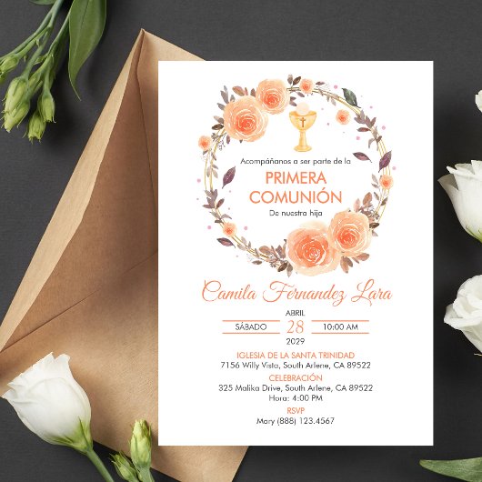 Spaanse Primera Communie Kelk Eerste Communie Kaart