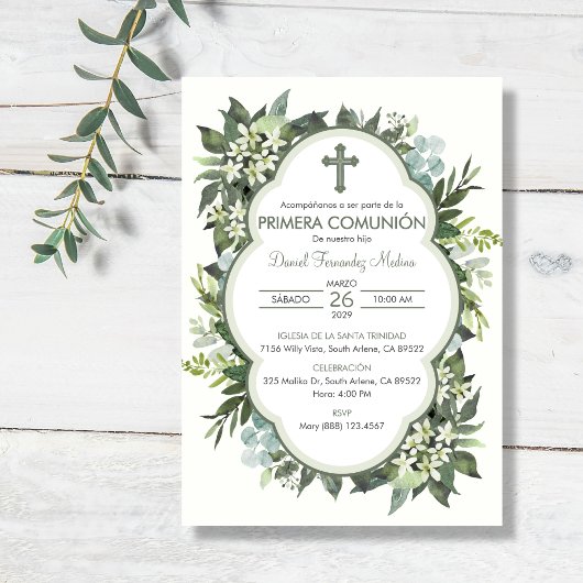 Spaanse Primera Communie Meisje Jongen Eerste Comm Kaart