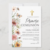 Spaanse Primera Communie Meisje Schattige Eerste C Kaart (Voorkant)