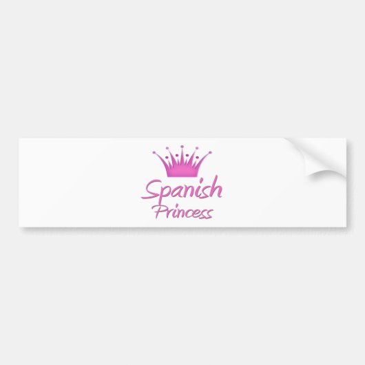 Spaanse prinses bumpersticker (Voorkant)