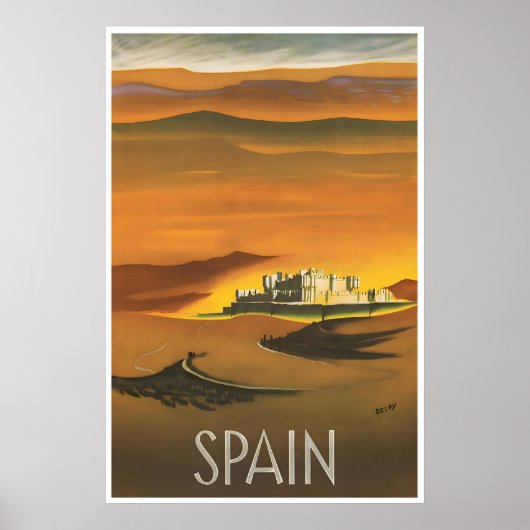 Spaanse print Spaanse kunst Tom Delpy Reisposter (Voorkant)