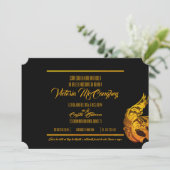 SPAANSE quinceañera MASQUERADE gouden ticket Kaart (Staand voorkant)