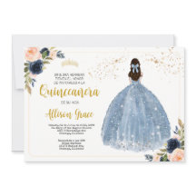 Spaanse Quinceañera uitnodiging, 15e verjaardagsfe