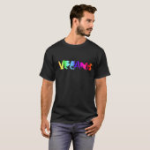 Spaanse RAINBOW VEGANO LOGO BLK T T-shirt (Voorkant volledig)