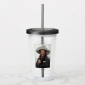 Spaanse Ranchero Cowboy in Old West Saloon Acryl Drinkbeker (Voorkant)