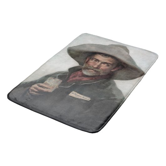 Spaanse Ranchero Cowboy in Old West Saloon Badmat (Gekanteld)