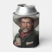 Spaanse Ranchero Cowboy in Old West Saloon Blikjeskoeler (Blikje Voorkant)