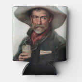 Spaanse Ranchero Cowboy in Old West Saloon Blikjeskoeler (Voorkant)