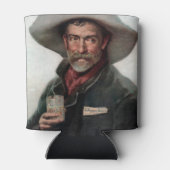 Spaanse Ranchero Cowboy in Old West Saloon Blikjeskoeler (Achterkant)