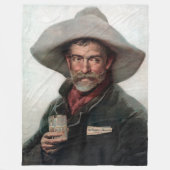 Spaanse Ranchero Cowboy in Old West Saloon Fleece Deken (Voorkant)