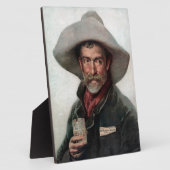 Spaanse Ranchero Cowboy in Old West Saloon Fotoplaat (Zijkant)