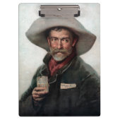 Spaanse Ranchero Cowboy in Old West Saloon Klembord (Voorkant)