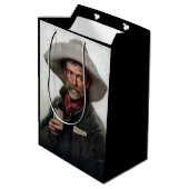 Spaanse Ranchero Cowboy in Old West Saloon Medium Cadeauzakje (Achterkant Gekanteld)