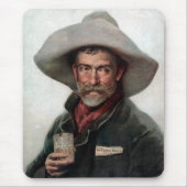 Spaanse Ranchero Cowboy in Old West Saloon Muismat (Voorkant)