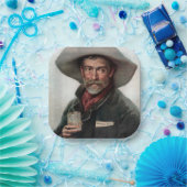 Spaanse Ranchero Cowboy in Old West Saloon Papieren Bordje (Feest)