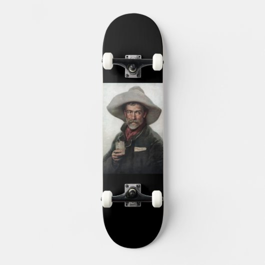 Spaanse Ranchero Cowboy in Old West Saloon Persoonlijk Skateboard (Voorkant)