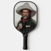 Spaanse Ranchero Cowboy in Old West Saloon Pickleball Paddle (Achterkant)
