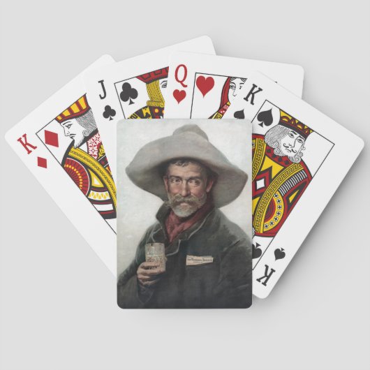 Spaanse Ranchero Cowboy in Old West Saloon Pokerkaarten (Achterkant)