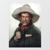 Spaanse Ranchero Cowboy in Old West Saloon Raamsticker (Vel)