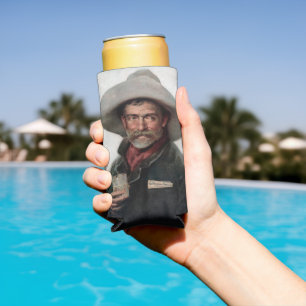 Spaanse Ranchero Cowboy in Old West Saloon Seltzer Blikjeskoeler